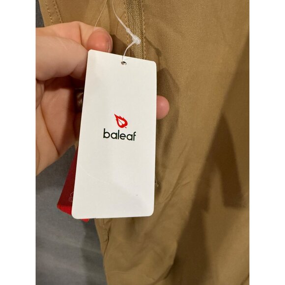 Baleaf Mens Lightweight Quick-Dry Cargo Pants 2XL Tan With Elastic Waist - Picture 3 of 5